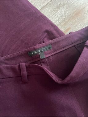 Theory Eggplant Dress Pants